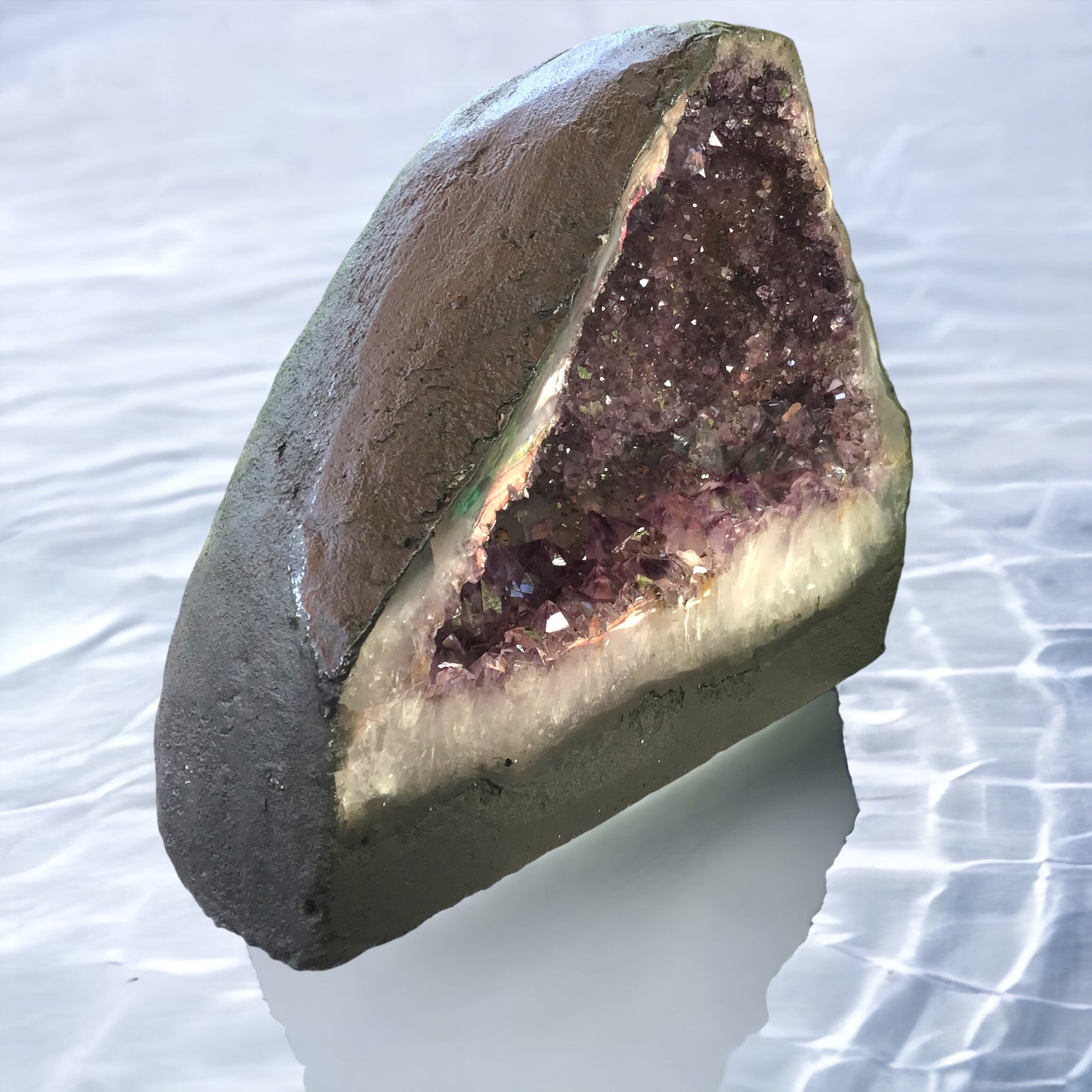 Amethyst Druse mit ausgeprägter Grotte I 7,15 KG I 17x15x20cm I Blickfang I Unikat 1477  I Brasilien