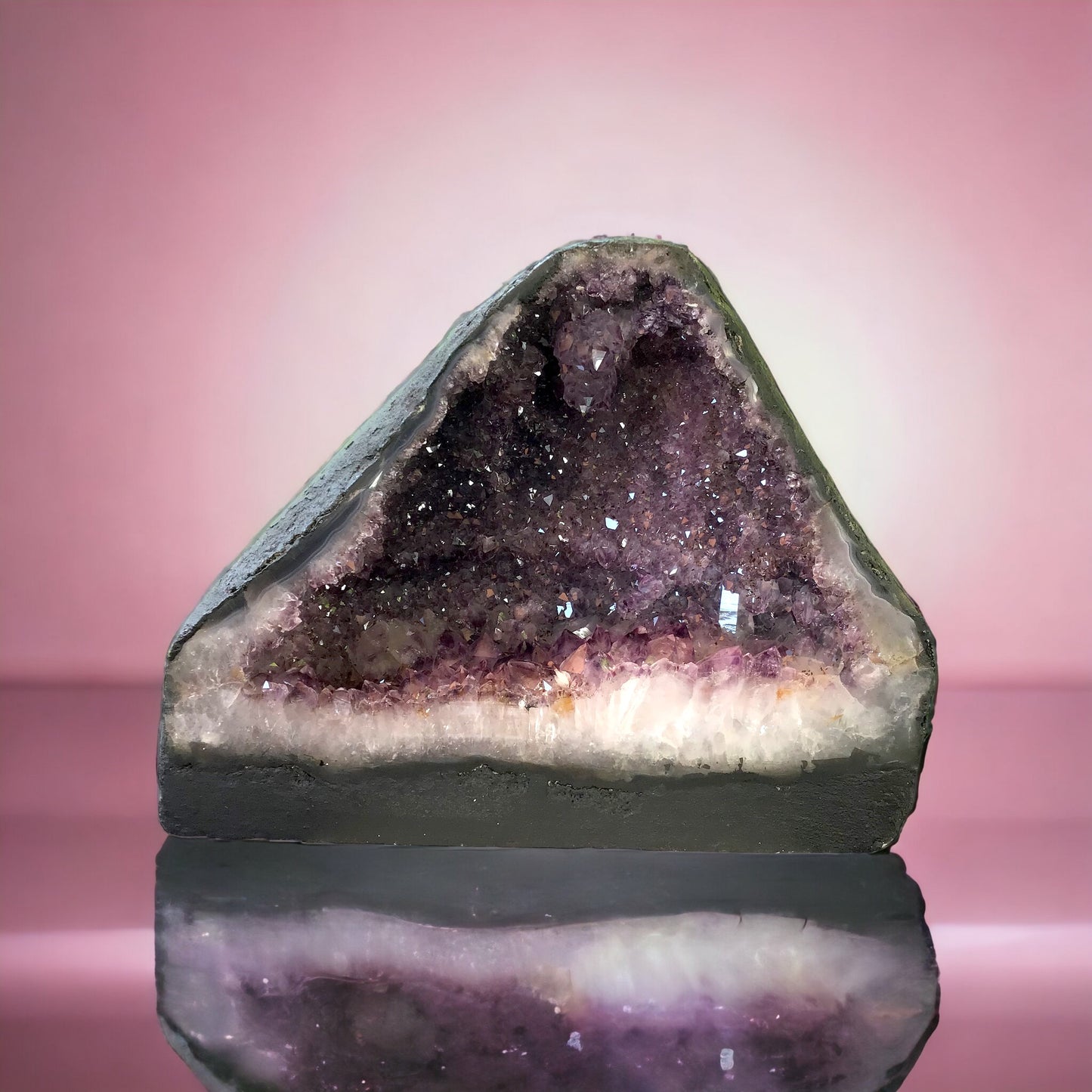 Amethyst Druse mit ausgeprägter Grotte I 7,15 KG I 17x15x20cm I Blickfang I Unikat 1477  I Brasilien