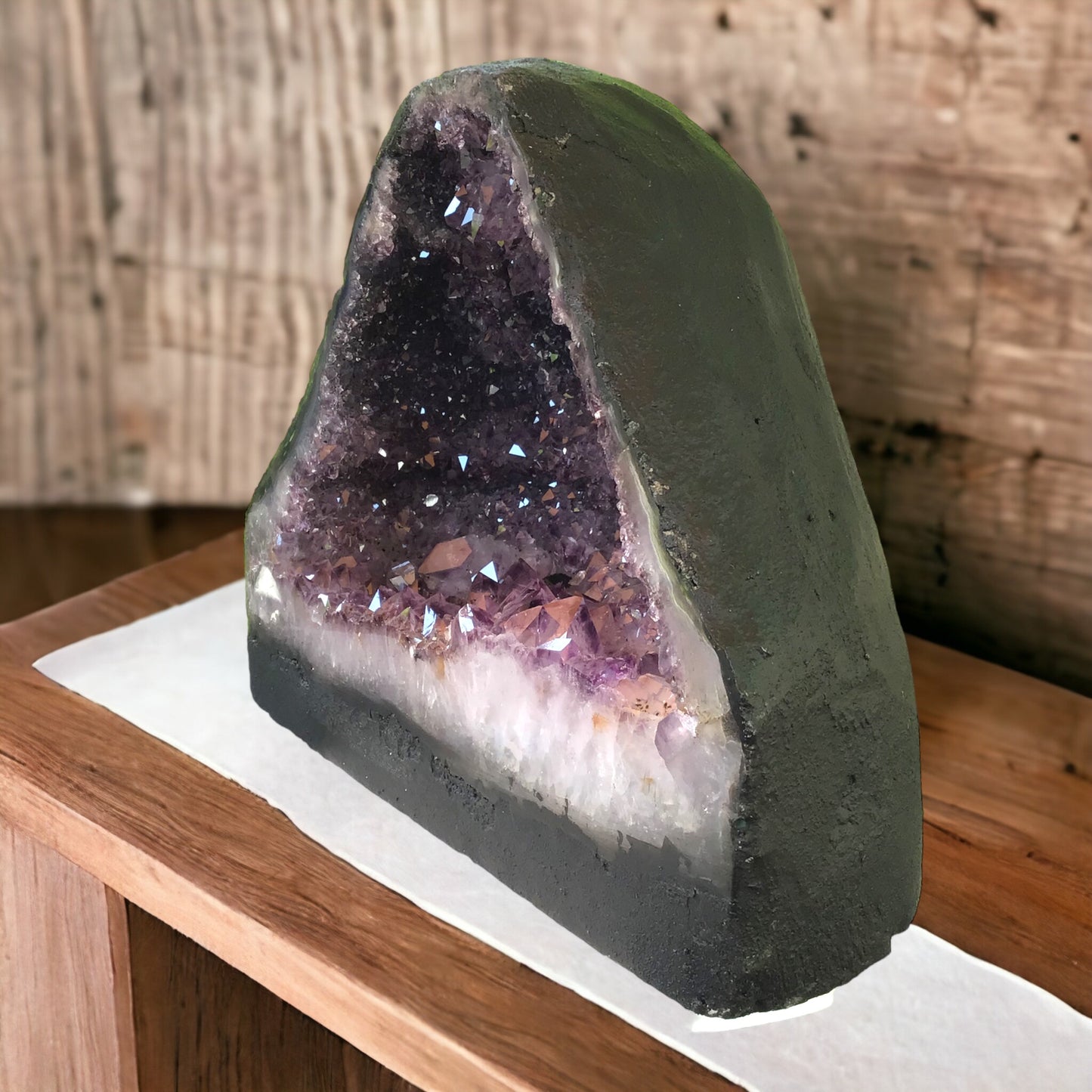 Amethyst Druse mit ausgeprägter Grotte I 7,15 KG I 17x15x20cm I Blickfang I Unikat 1477  I Brasilien