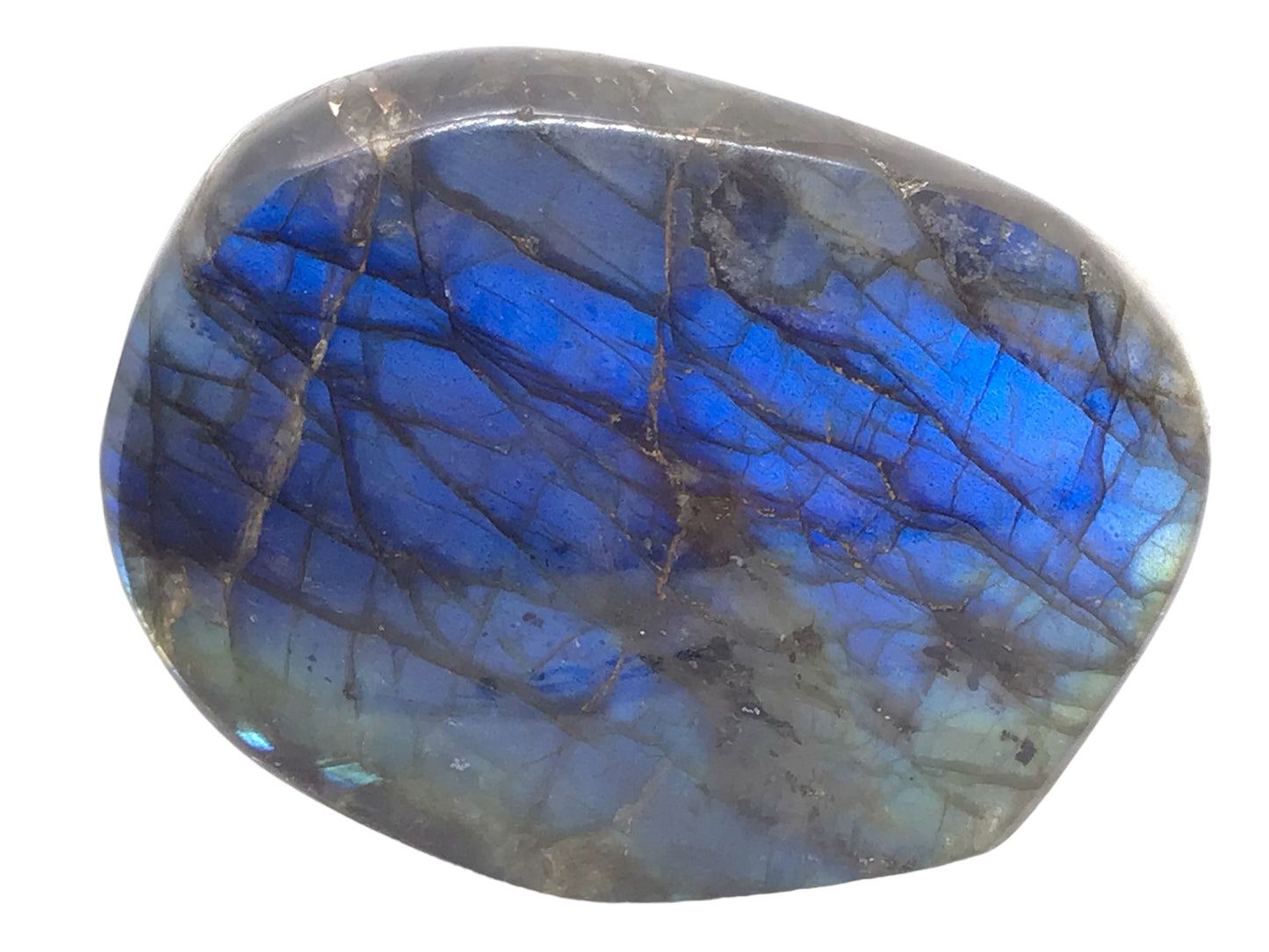 Edle hochglanzpolierte blaue Labradorit Freeform | Unikat 1534 | A* Qualität I 6x7,5x4 cm | 223 gr