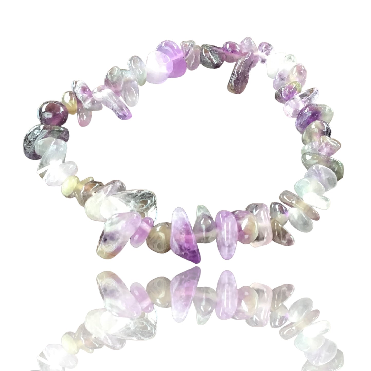 Amethyst Trommelstein Splitterarmband  *Reinigung*  - echter Amethyst Edelstein-Schmuck & Chakra-Armband für Damen & Herren