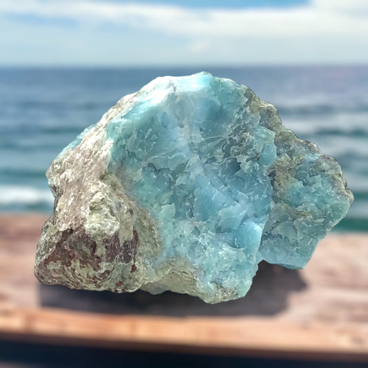 Prächtiger und sehr seltener Larimar Rohstein - Unikat 1454 - 80x50x40mm - 134gr.