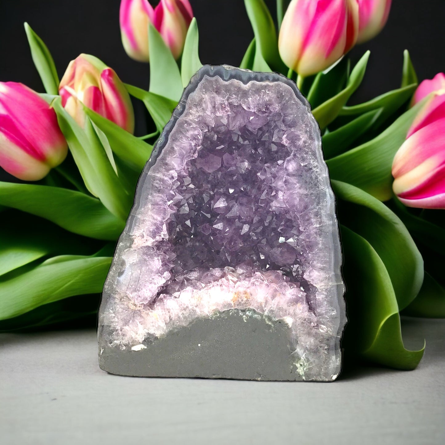 Amethyst Druse mit phantastischen Kristallen I 5,10 KG I 18x12x22cm I Blickfang I Unikat 1471 I Brasilien