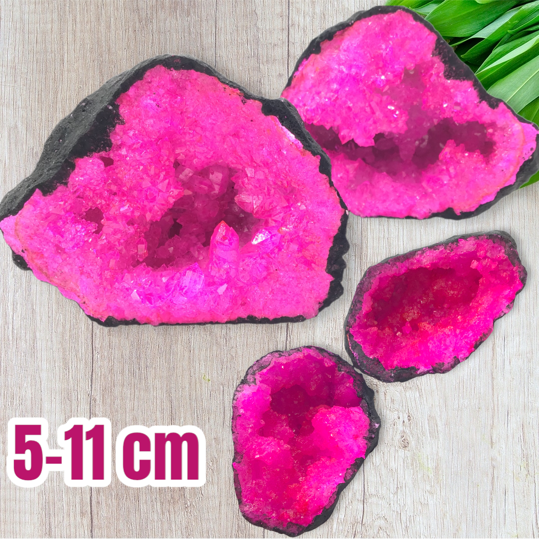 Atemberaubendes, magisches Geodenpaar gefärbt 5-10 cm in pink SALE