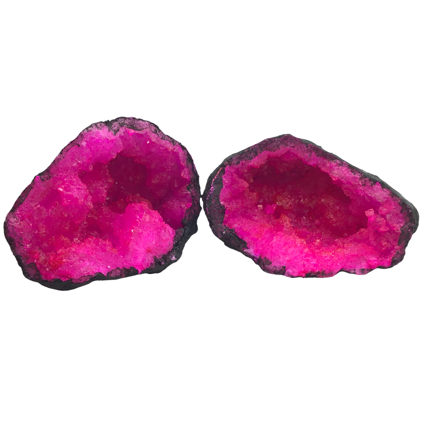 Atemberaubendes, magisches Geodenpaar gefärbt 5-10 cm in pink SALE