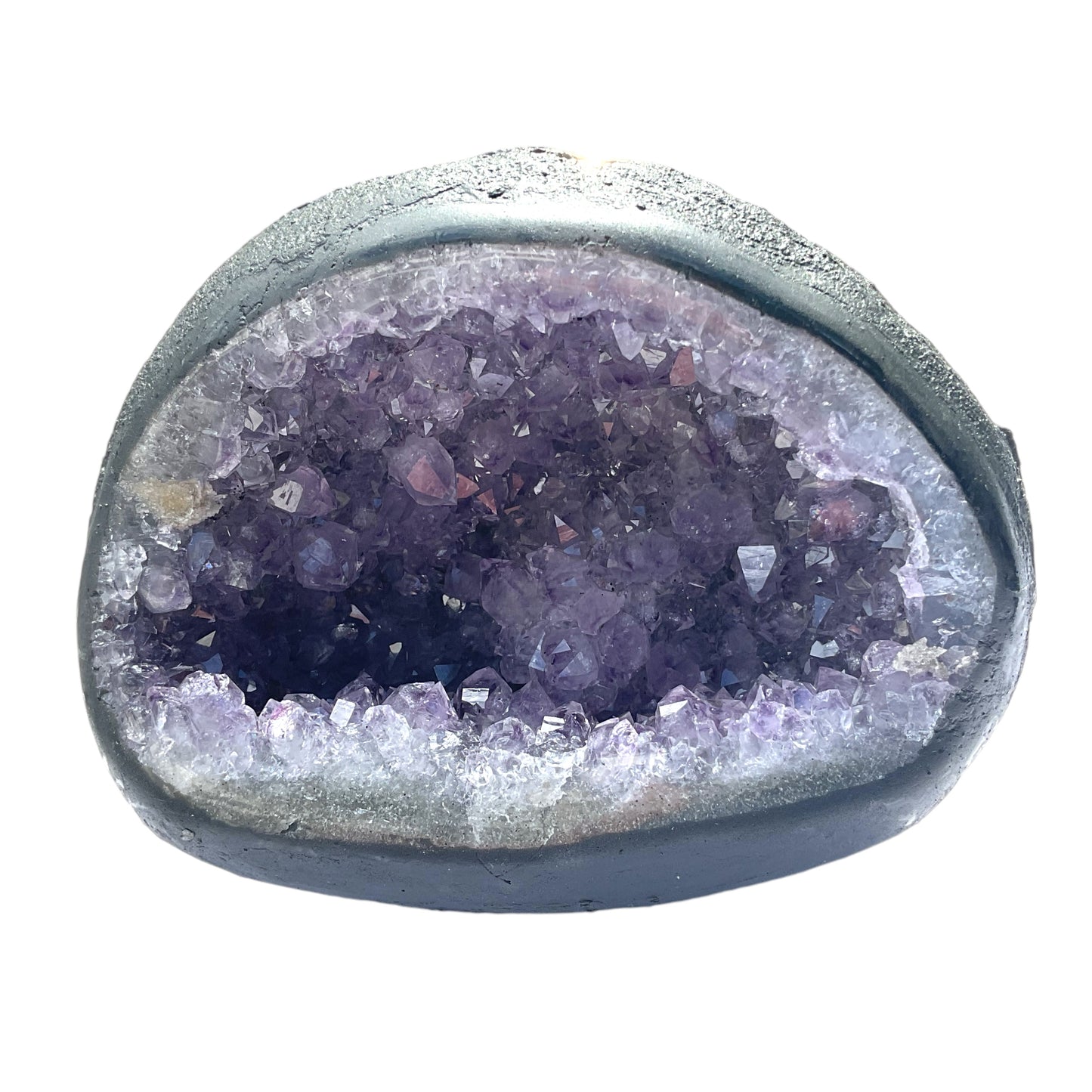 Amethyst Druse Minidruse mit phantastischen Kristallen I 1,20 KG I 10x12,5x10cm I Blickfang I Unikat 1605 I Brasilien