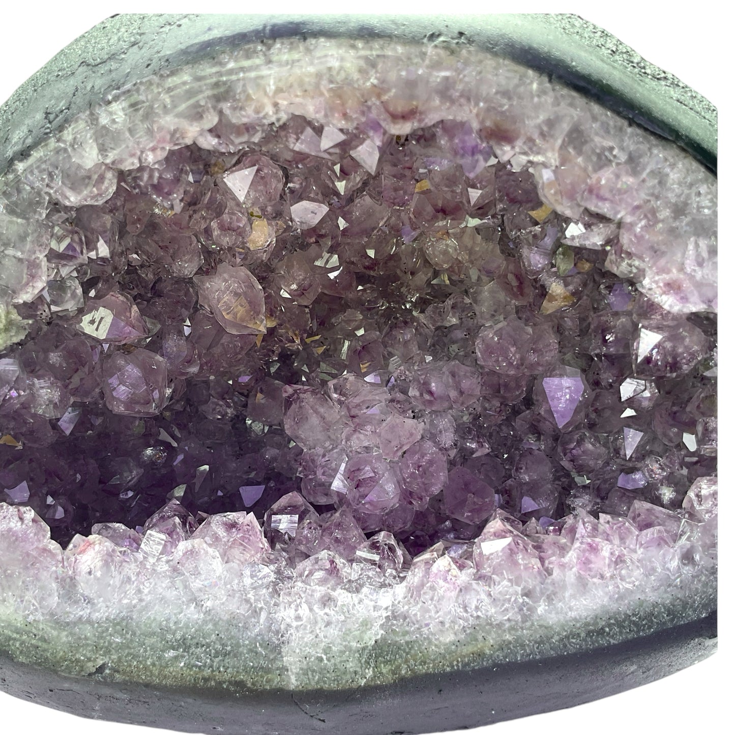 Amethyst Druse Minidruse mit phantastischen Kristallen I 1,25 KG I 12x15x10cm I Blickfang I Unikat 1606 I Brasilien