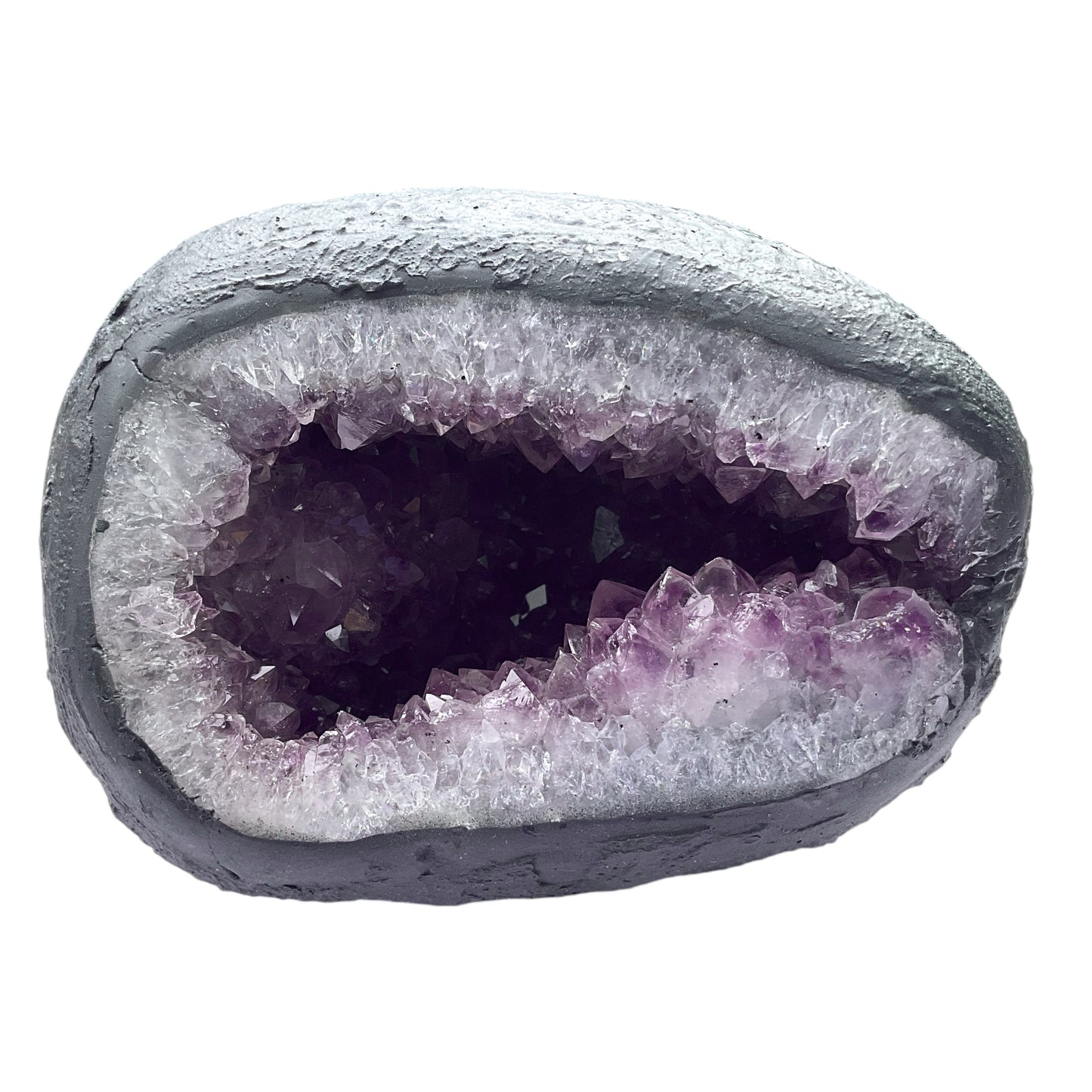 Amethyst Druse Minidruse mit phantastischen Kristallen I 1,40 KG I 9x13,5x10cm I Blickfang I Unikat 1607 I Brasilien