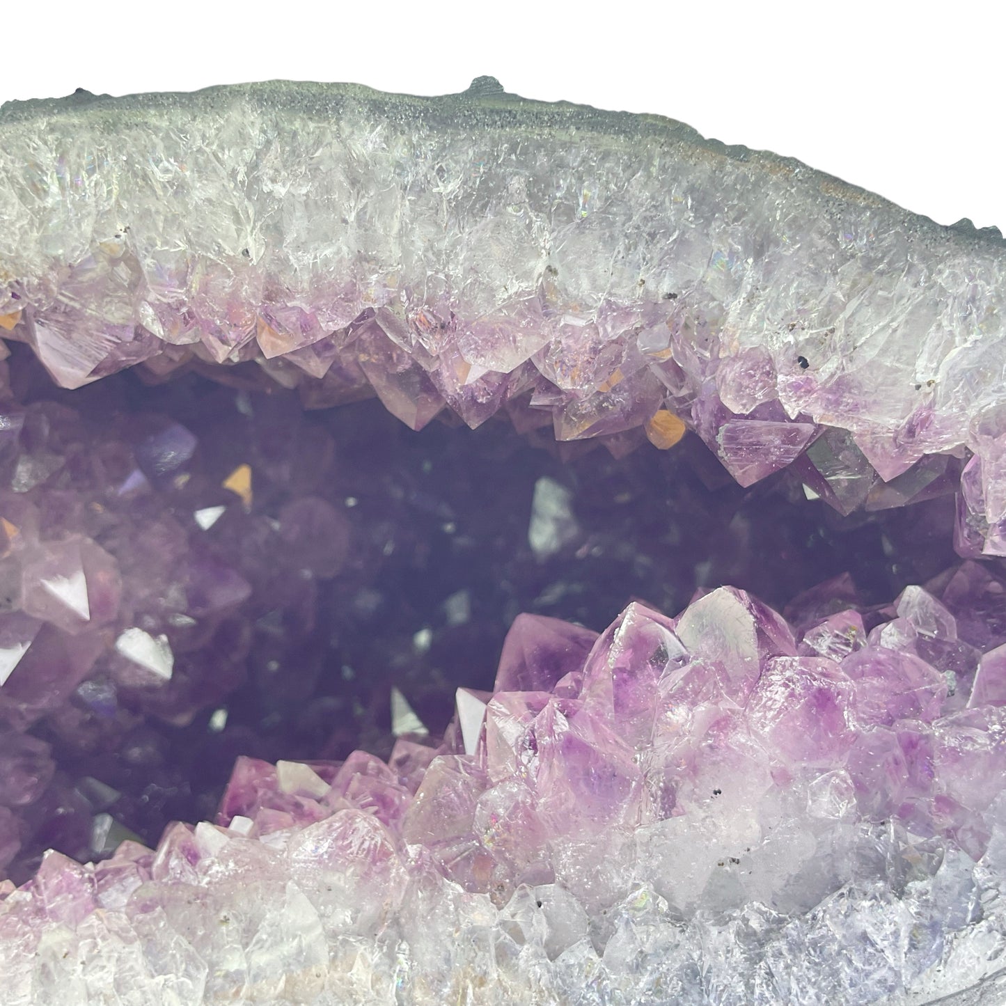 Amethyst Druse Minidruse mit phantastischen Kristallen I 1,40 KG I 9x13,5x10cm I Blickfang I Unikat 1607 I Brasilien