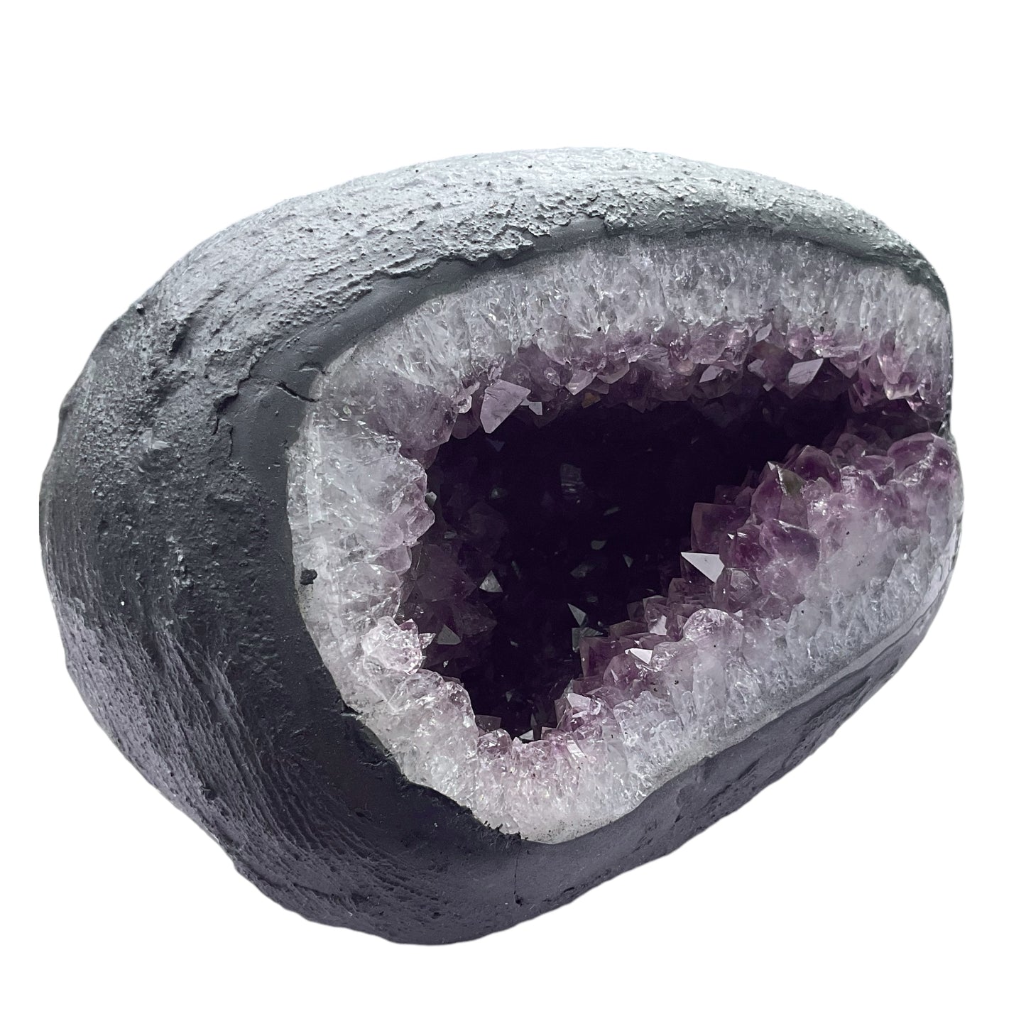 Amethyst Druse Minidruse mit phantastischen Kristallen I 1,40 KG I 9x13,5x10cm I Blickfang I Unikat 1607 I Brasilien