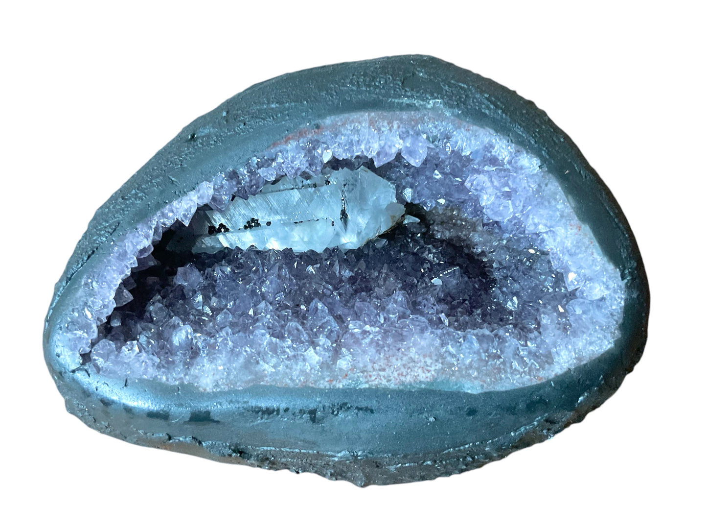 Amethyst Druse Minidruse mit phantastischen Kristallen I 0,85 KG I 10x11x7cm I Blickfang I Unikat 1611 I Brasilien