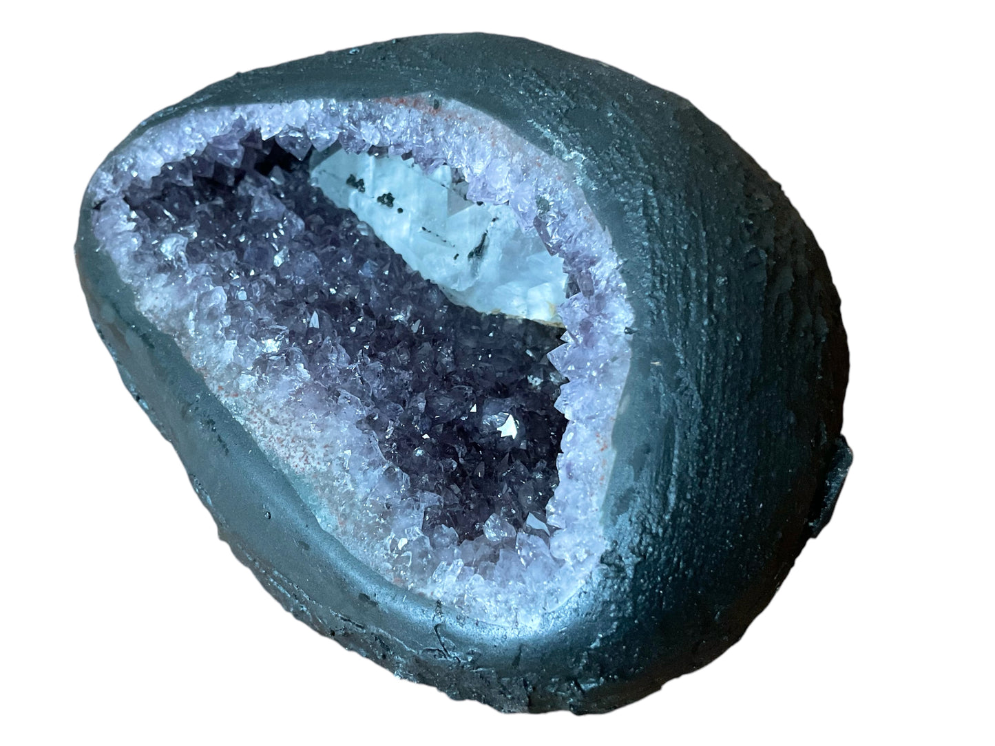 Amethyst Druse Minidruse mit phantastischen Kristallen I 0,85 KG I 10x11x7cm I Blickfang I Unikat 1611 I Brasilien