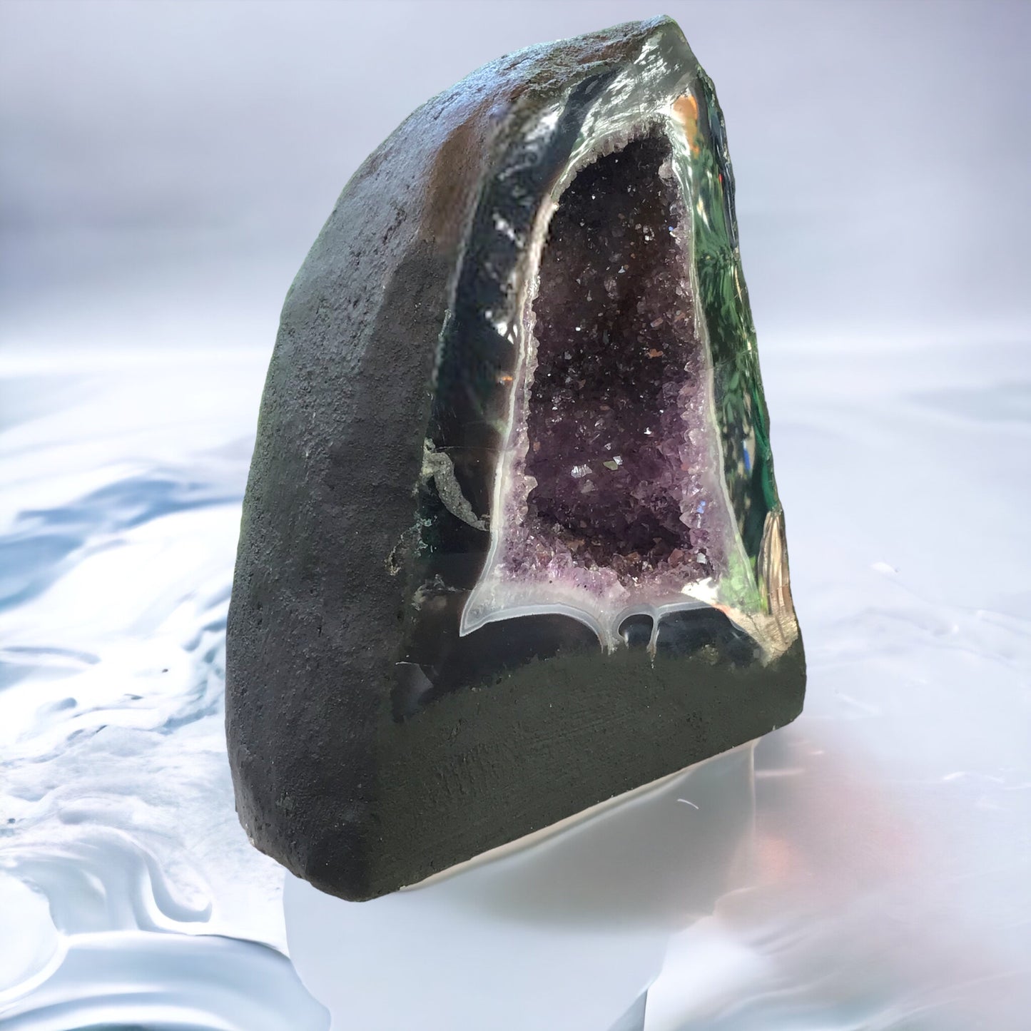 Amethyst Druse mit phantastischen Kristallen I 4,40 KG I 16x11x19cm I Blickfang I Unikat 1480 I Brasilien