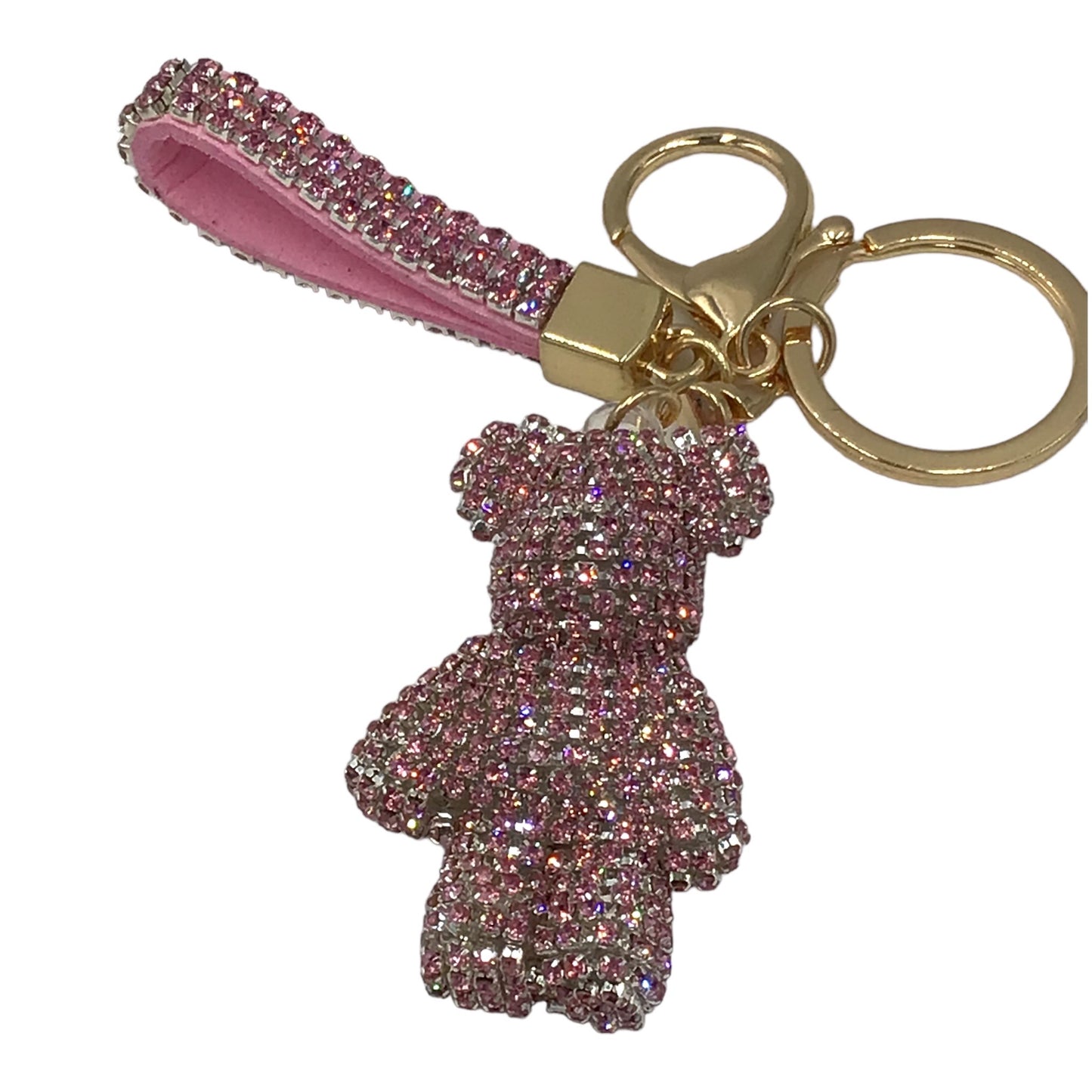 1 Stück Damen Niedliche Kristall Eingelegter Bär Schlüsselanhänger